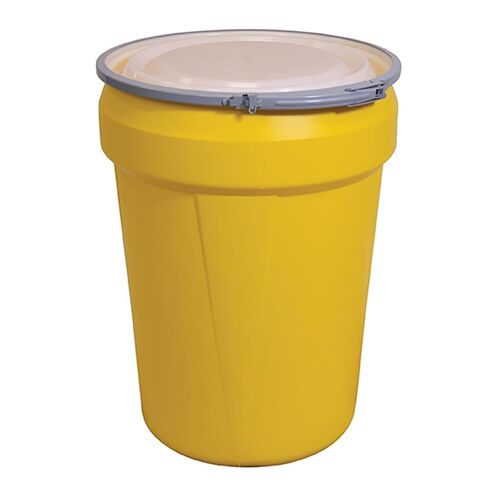 Eagle 1601M Lab Pack Drum with Metal Lever-Lock, 30 Gallon,21-1/8" OD x 28-1/2" Height, Yellow in Saudi Arabia