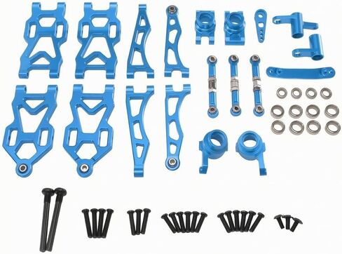 EHJRE 1 Piece RC Car Steering Kit with Metal Construction 145 G Total Weight Including Shock Absorbing Linkage Arms Steering Spindles, Gold in Saudi Arabia