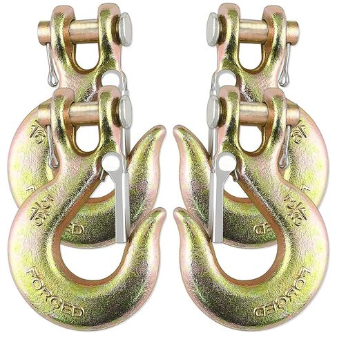 خطاف منزلق Clevis مقاس 5/16 بوصة مع مزلاج أمان، 4 عبوات من خطاف سلسلة Clevis شديدة التحمل لسلسلة نقل من الدرجة 5/16 بوصة، سعة 4400 رطل للحمل الثقيل in Kuwait