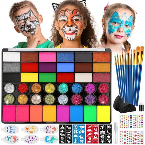 42 Colors Face Painting Kit for Kids -Water Activated Face Paint Palette in Saudi Arabia
