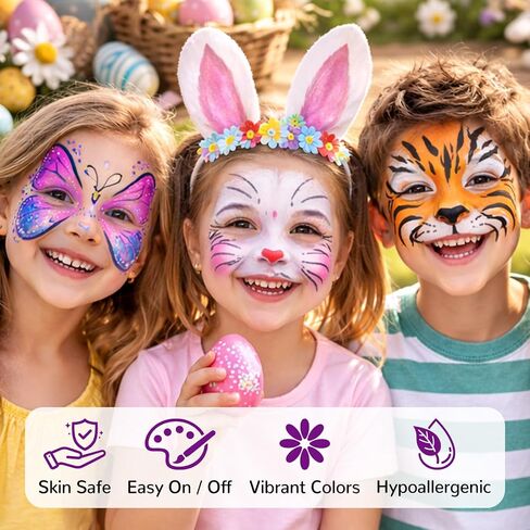 Face Painting Kit for Kids, 15 Colors Washable Face Paint Palette in Kuwait