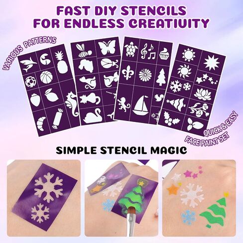 Face Painting Kit for Kids, 15 Colors Washable Face Paint Palette in Kuwait