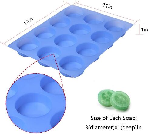 Rectangle Soap Mold 2Pack, Large Size Soap Mold 5oz, Sturdy and Durable Rectangle Silicone Mold for Soap Making in Kuwait