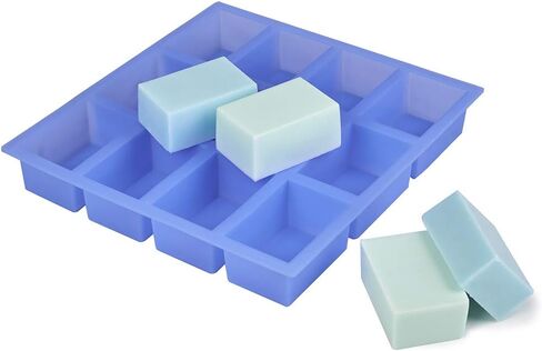 Rectangle Soap Mold 2Pack, Large Size Soap Mold 5oz, Sturdy and Durable Rectangle Silicone Mold for Soap Making in Kuwait