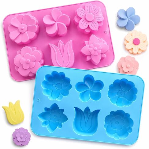 Rectangle Soap Mold 2Pack, Large Size Soap Mold 5oz, Sturdy and Durable Rectangle Silicone Mold for Soap Making in Kuwait