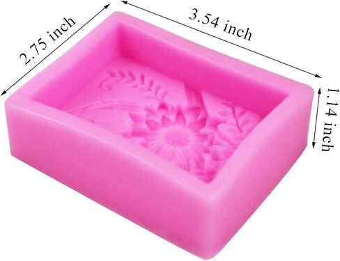 Silicone Soap Molds, AIDOIT 2 Pack Butterfly Flower Soap Molds 3D Floral Silicone Molds for Handmade Soaps DIY Candles Chocolates Biscuits Cakes Muffins Art Crafts in Kuwait
