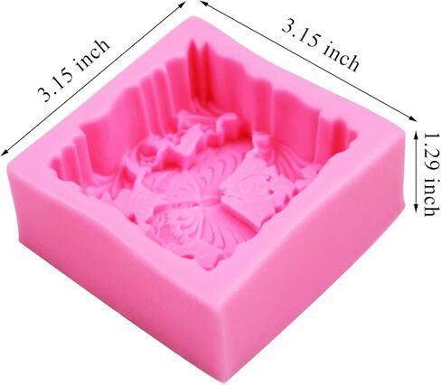 Silicone Soap Molds, AIDOIT 2 Pack Butterfly Flower Soap Molds 3D Floral Silicone Molds for Handmade Soaps DIY Candles Chocolates Biscuits Cakes Muffins Art Crafts in Kuwait