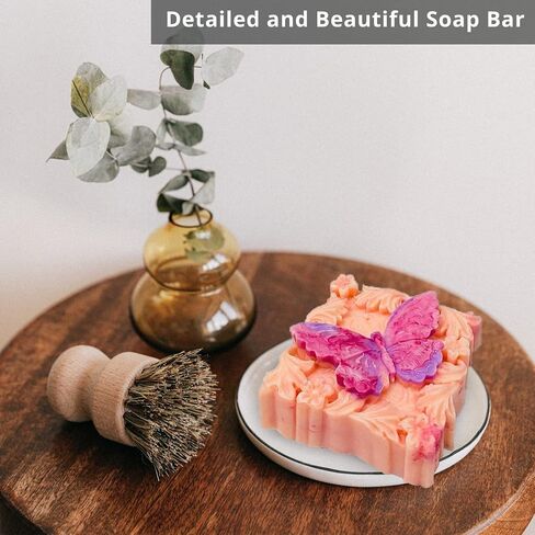 Silicone Soap Molds, AIDOIT 2 Pack Butterfly Flower Soap Molds 3D Floral Silicone Molds for Handmade Soaps DIY Candles Chocolates Biscuits Cakes Muffins Art Crafts in Kuwait