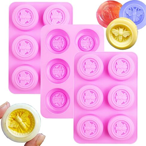 2Pcs Bee Soap Mold,Bee Soap Molds for Soap Making(Blue) in Saudi Arabia