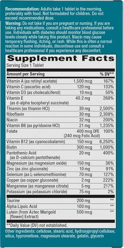 Nature's Way alpha betic, Diabetic Multivitamin with Antioxidants & B-Vitamins for Energy Metabolism Support*, 30 Tablets in Kuwait
