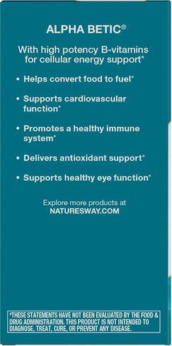 Nature's Way alpha betic, Diabetic Multivitamin with Antioxidants & B-Vitamins for Energy Metabolism Support*, 30 Tablets in Kuwait