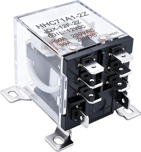 TWTADE/JQX-12F-2Z تيار مستمر 12 فولت جهد ملف 30 أمبير DPDT 2NO+2NC مرحل عالي الطاقة للأغراض العامة 8 سنون (ضمان الجودة لمدة سنة واحدة) in Kuwait