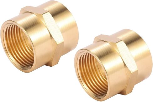 Sanpaint 2 Pack 1/4" x 1/4" NPT مقرنة، تركيب أنابيب نحاسية أنثى in Kuwait