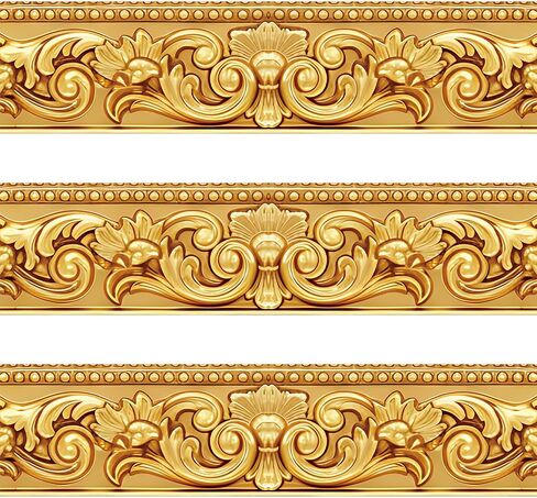72 Feet Gold Frame Bulletin Board Border Vintage Frame Molding Borders Trim for Classroom Chalkboard Picture Frames Artworks Walls Mirrors Office Decor (Vintage Gold) in Kuwait