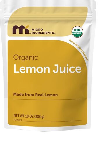 2 Pack Micro Ingredients Organic Lemon Juice Powder, 10 Ounce, Rich in Natural Vitamin C (Immune Vitamins) for Immune System, Great Flavor for Drinks, Smoothie & Beverages, Vegan in Kuwait