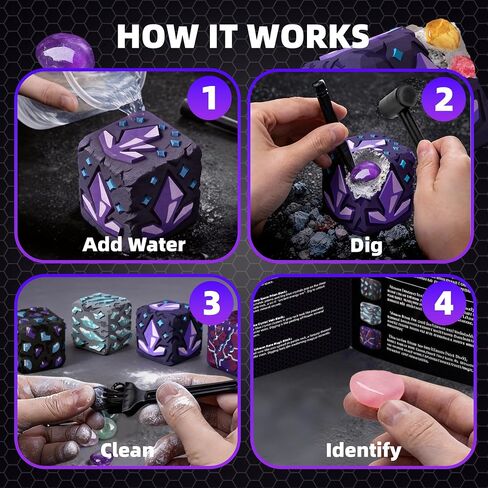 GobiDex Gemstones Dig Kit for Kids Ages 6-12, Excavate 16 Real Gemstones in Kuwait