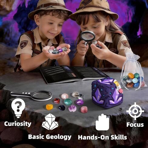 GobiDex Gemstones Dig Kit for Kids Ages 6-12, Excavate 16 Real Gemstones in Kuwait