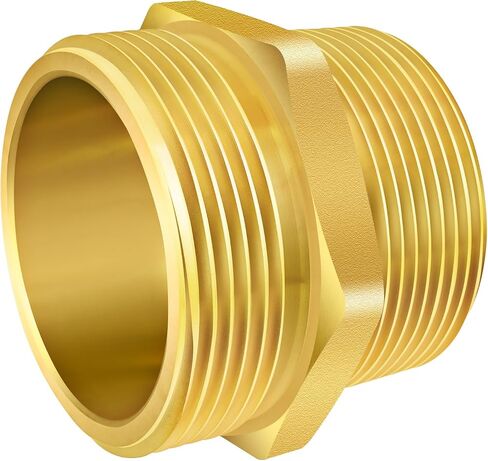 حلمة سداسية لصنبور الحريق، 2 بوصة NPT x 1-1/2 بوصة NST (NH) ذكر محول خرطوم صنبور الحريق المناسب موصل صنبور حريق نحاسي مزدوج in Kuwait