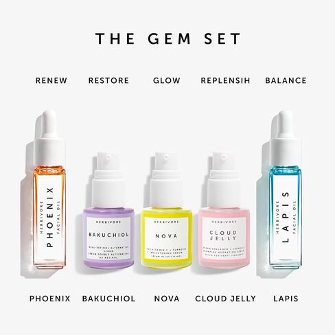 HERBIVORE The Gem Set | Bestselling Skincare Collection Gift Set in Kuwait