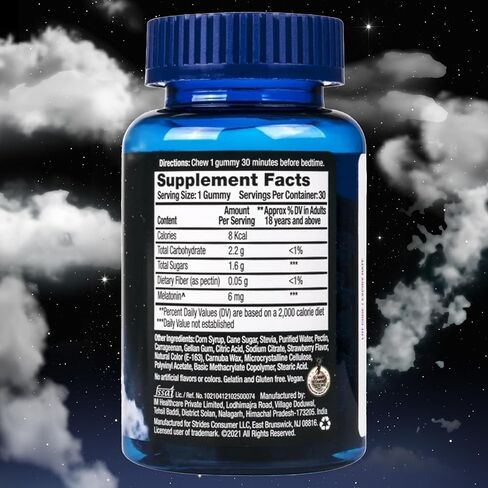 Nite Thru Two-Stage Release Melatonin, 6mg, Strawberry, Dietary Supplement, 30 Gummies in Kuwait