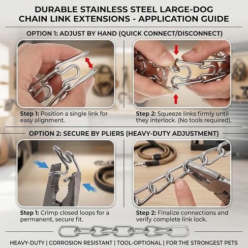 5 Pcs Extension Links for Dogs, 3mm Chrome Plated Steel Prong Pinch Collar in Saudi Arabia