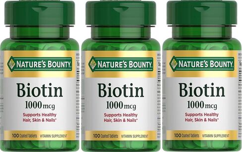 Nature's Bounty Biotin 1000 mcg Tablets 100 Count (Pack of 3) in Kuwait