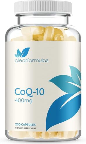 ClearFormulas CoQ10 400mg 200 Capsules Quick Absorption Non-GMO in Kuwait
