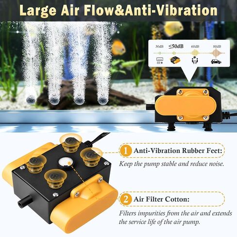 FEDOUR 10W 317GPH Aquarium Air Pump Powerful Koi Pond Aerator in Saudi Arabia