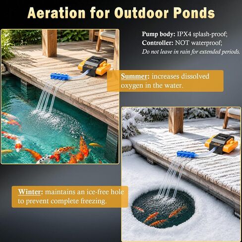 FEDOUR 10W 317GPH Aquarium Air Pump Powerful Koi Pond Aerator in Saudi Arabia