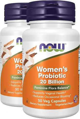 NOW Supplements, Women's Probiotic, 20 Billion, Specially Formulated using Three Clinically Tested Probiotic Strains, 50 Veg Capsules in Saudi Arabia