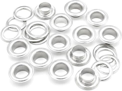CRAFTMEMORE 100 Pack Aluminium Grommets Eyelets with Washers for Shoes, Bead Cores, Clothes, Leather, Canvas (3/8" (10mm)) in Saudi Arabia