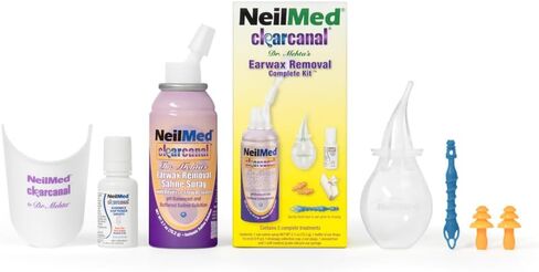 مجموعة إزالة شمع الأذن Clearcanal الكاملة من NeilMed، 2.5 أونصة (75 مل) in Kuwait