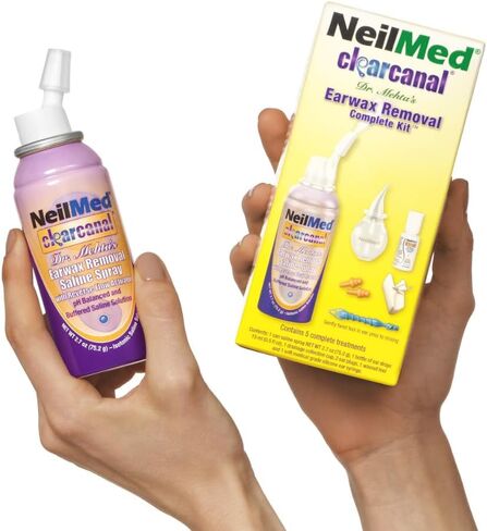 مجموعة إزالة شمع الأذن Clearcanal الكاملة من NeilMed، 2.5 أونصة (75 مل) in Kuwait
