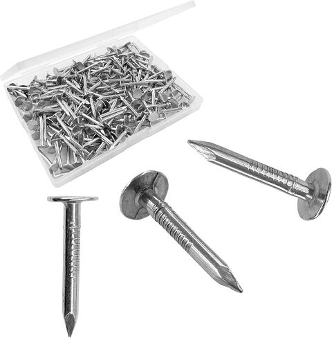 OMOTOOL Steel Roofing Felt Nails (200pcs), 0.59 Inch Roofing Felt Pins Suit for Shed Roof Roofing Felt Slate Boards,Broad Head Pins in Kuwait