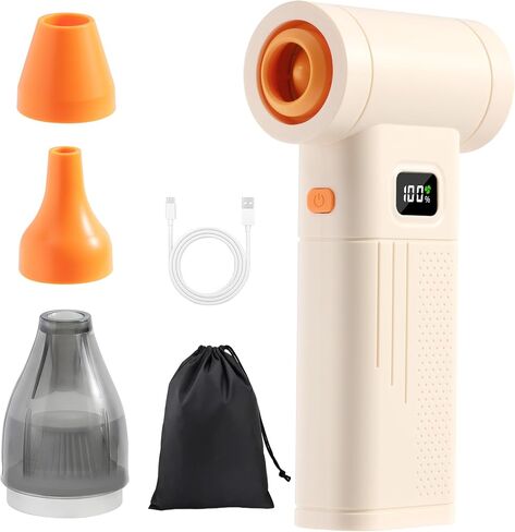 Cordless Acrylic Paint Pouring Blower, Paint Pouring Supplies with 2 Nozzles and Mini Vacuum Featuring for Fluid Art, Watercolor, Dutch Pour, Perfect for Artists Paint Projects in Kuwait