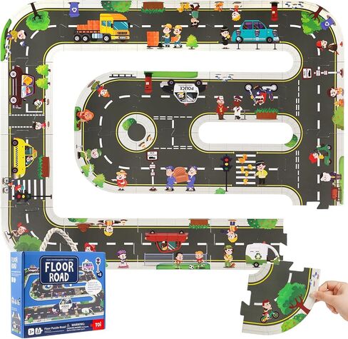 TOI Giant Floor Puzzle for Kids Ages 3-5, 2x3 Feet Road Track Puzzle in Saudi Arabia