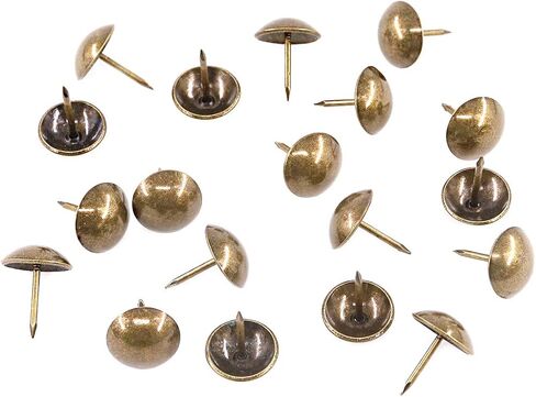 Keadic 250Pcs [ 5/8" in Diameter ] Antique Upholstery Tacks Furniture Nails Pins Assortment Kit for Upholstered Furniture Cork Board or DIY Projects - Bronze in Saudi Arabia