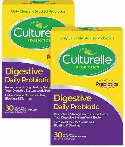 Culturelle Probiotics Ultimate Balance Probiotic for Use with Antibiotics - 20 Count – Probiotic Capsules Help Restore Good Bacteria Lost During Antibiotic Use & Contribute to A Healthy Immune System in Kuwait