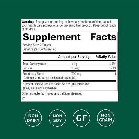 Standard Process Cholacol - Fat Digestion Enzymes and Gallbladder Support with Honey, Bile Salts, Collinsonia Root - 90 Tablets in Kuwait