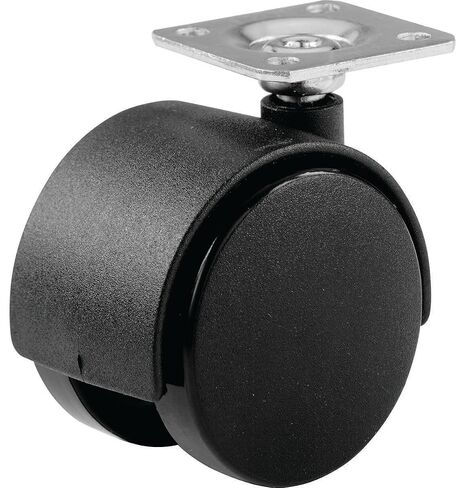 Shepherd Hardware 9417 2-Inch Office Chair Caster, Twin Wheel, 1-1/2-Inch Sq. Plate, 75lb Load Capacity, 2-Pack,Black in Kuwait