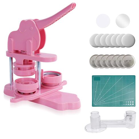 Pink Button Maker Machine 2.25 inch 58mm - DIY Pin Badge Press Kit in Kuwait