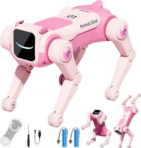 Smart Robot Dog, STEM Puppy Pet Remote Control Stunt Robot Dog Toy for Kids in Kuwait