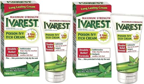 Ivarest Anti-Itch Cream, Poison Ivy Treatment, Poison Ivy Relief Product, Poison Oak Relief, Poison Sumac Relief, Maximum Strength, Medicated, 2 Ounce in Kuwait