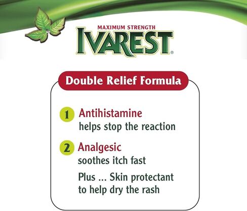 Ivarest Anti-Itch Cream, Poison Ivy Treatment, Poison Ivy Relief Product, Poison Oak Relief, Poison Sumac Relief, Maximum Strength, Medicated, 2 Ounce in Kuwait