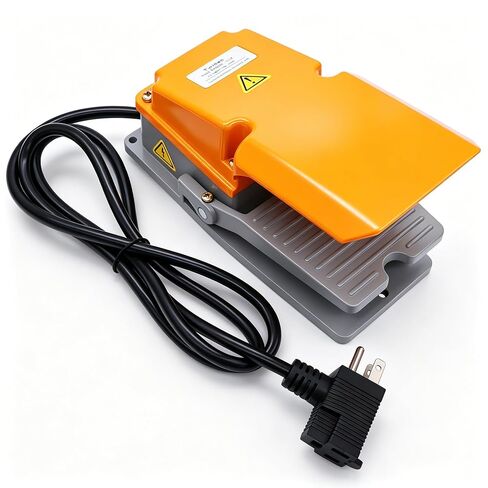 Twidec/10A 250VAC مؤقتة نونسليب البلاستيك القدم دواسة التبديل SPDT NO NC يدوي الأسود القدم التبديل لCNC الصناعية مع كابل 1M TFS-1 in Kuwait