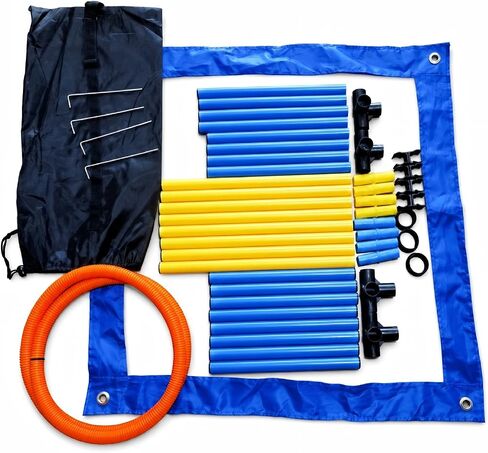Dog Agility Equipment - Dog Obstacle Course Backyard Set - Puppy Agility Training Equipment Starter Kit with Adjustable Dog Jumps, Hurdle Ring, Pause Box & Storage Bag in Kuwait