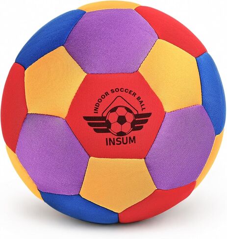 INSUM Silent Indoor Soccer Ball, Size 4 Soft Soccer Ball with Pump in Saudi Arabia