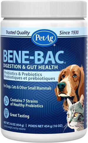 PetAg Bene-Bac - 1 lb Powder - Probiotics for Dogs, Cats, Exotic & Wildlife Mammals in Kuwait