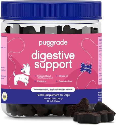 PupGrade Digestive Support for Dogs, Duck Flavor - 60 Soft Chews in Kuwait