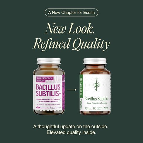 بروبيوتيك من Bacillus Subtilis - سلالة عالية الفعالية مع البريبايوتك لبطن متوازن | دعم صحة الأمعاء والميكروبيوم اليومي للعائلة | 6 مليار وحدة تشكيل مستعمرة في اليوم | 90 كبسولة نباتية in Kuwait